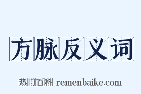 方脉反义词是什么意思的图片